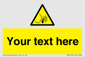 Custom warning sudden loud noise